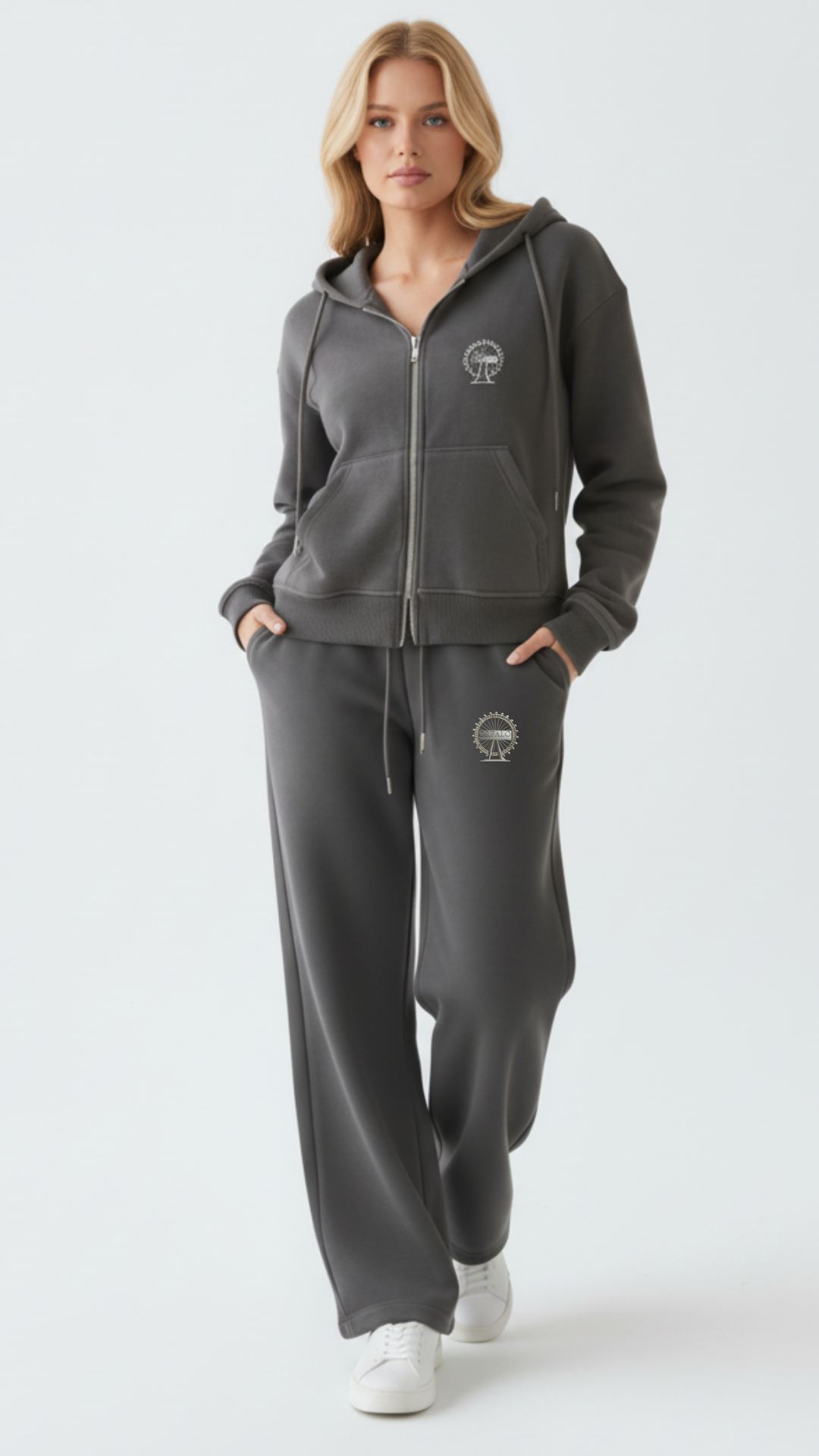 Hooded Wide-leg Tracksuit 100% Organic Cotton