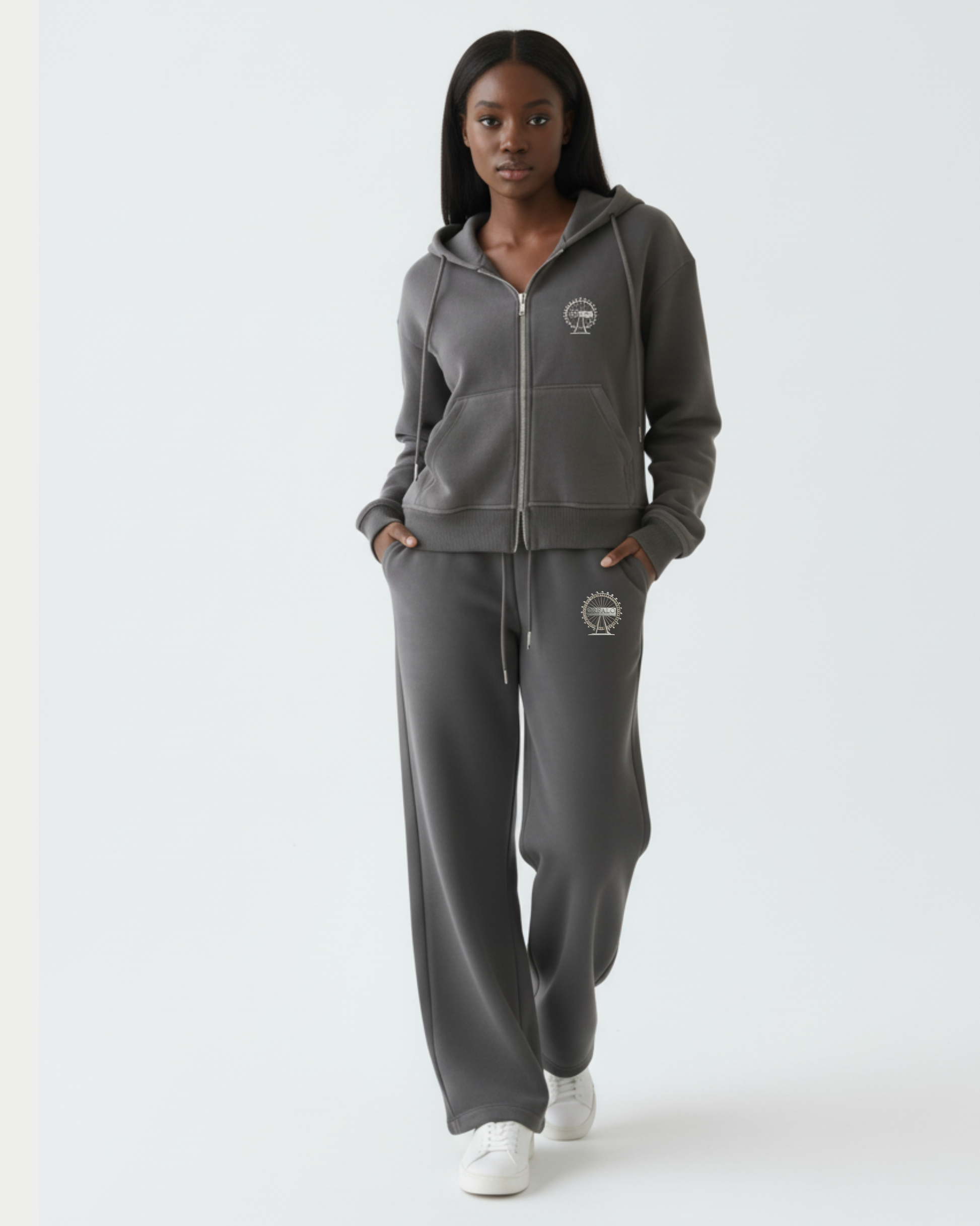 Hooded Wide-leg Tracksuit 100% Organic Cotton