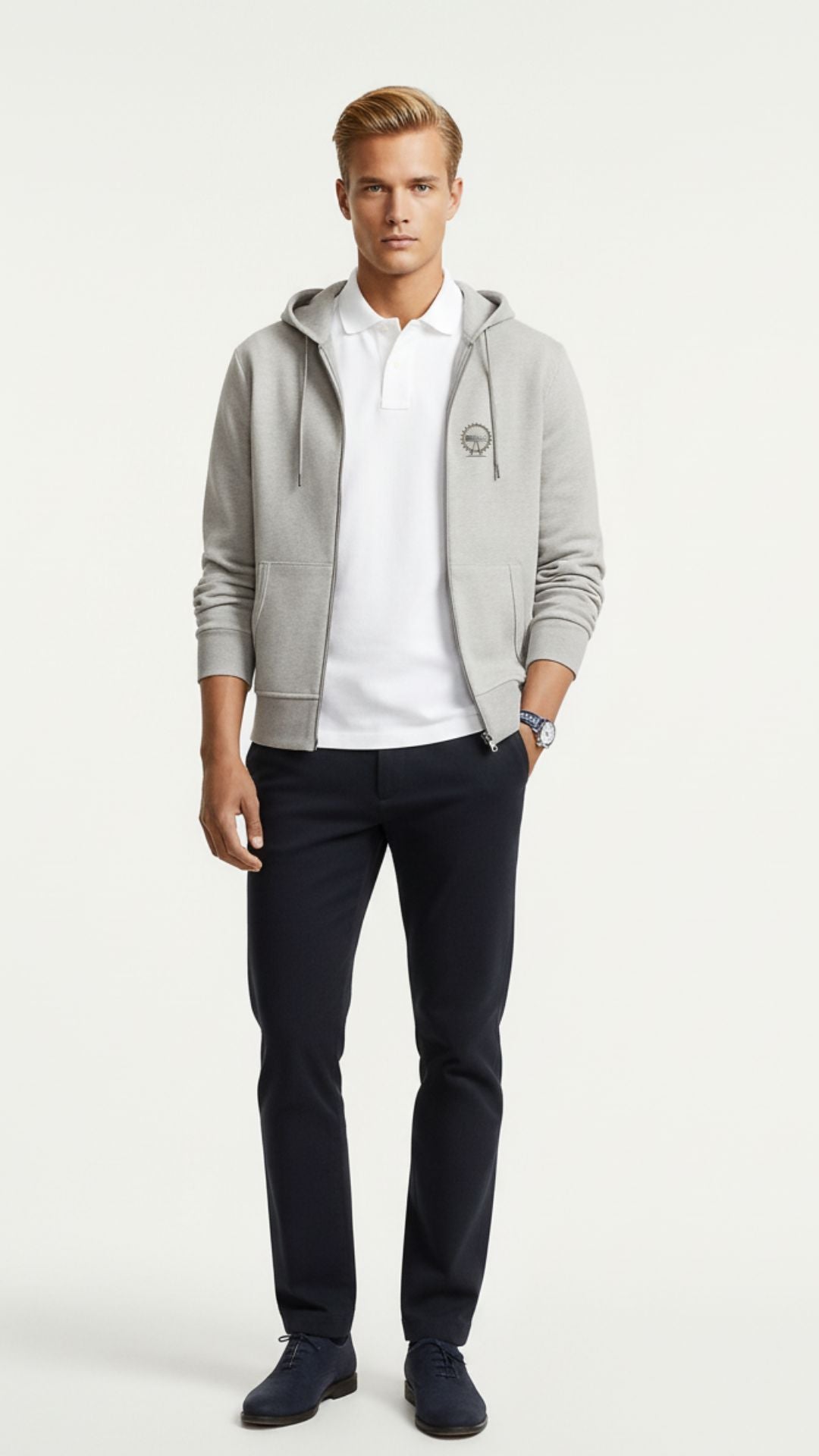 Double-Knit Full-Zip Hoodie