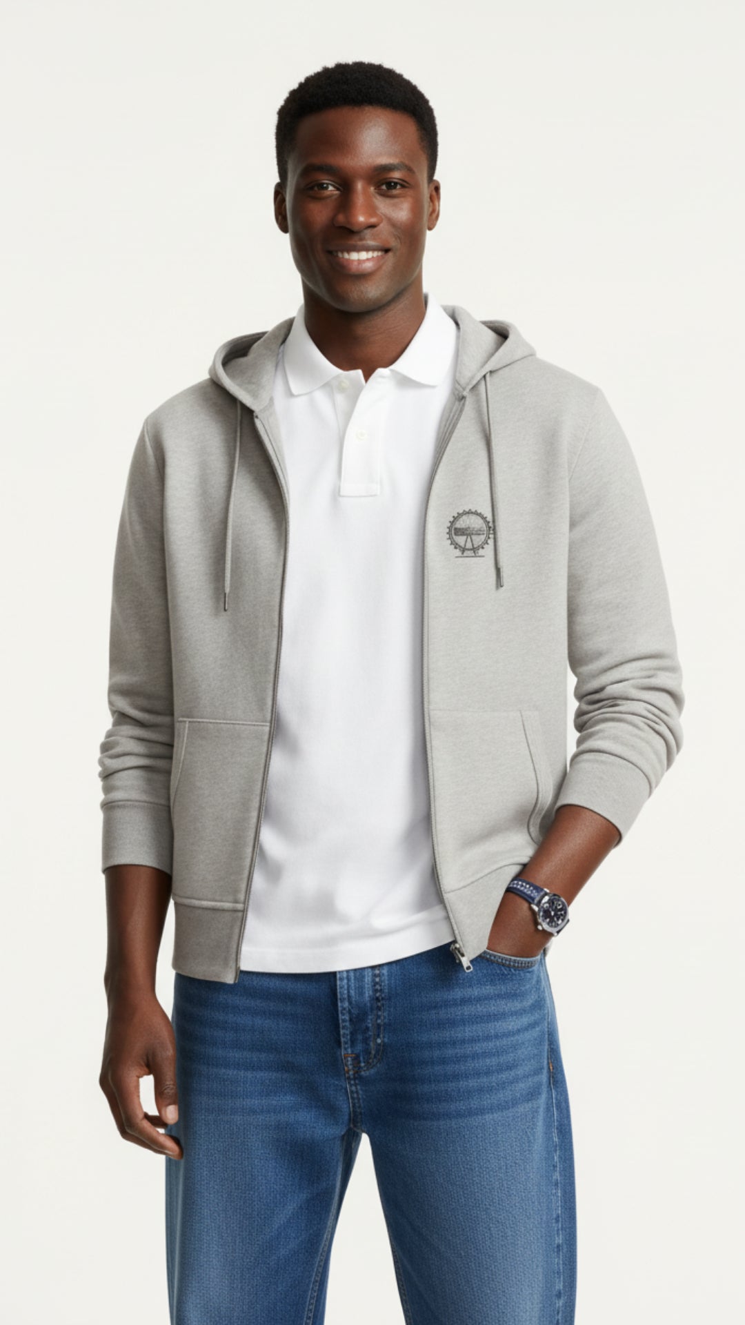 Double-Knit Full-Zip Hoodie