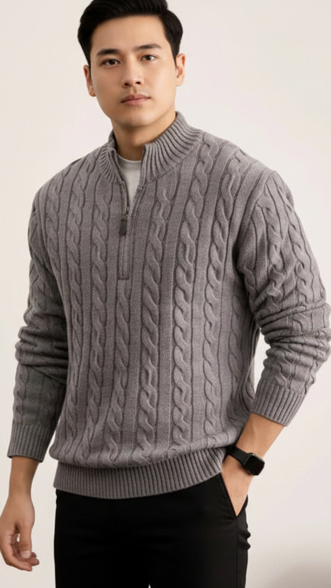 Wool Quarter-Zip Jumper