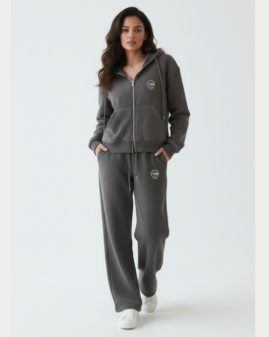 Hooded Wide-leg Tracksuit 100% Organic Cotton