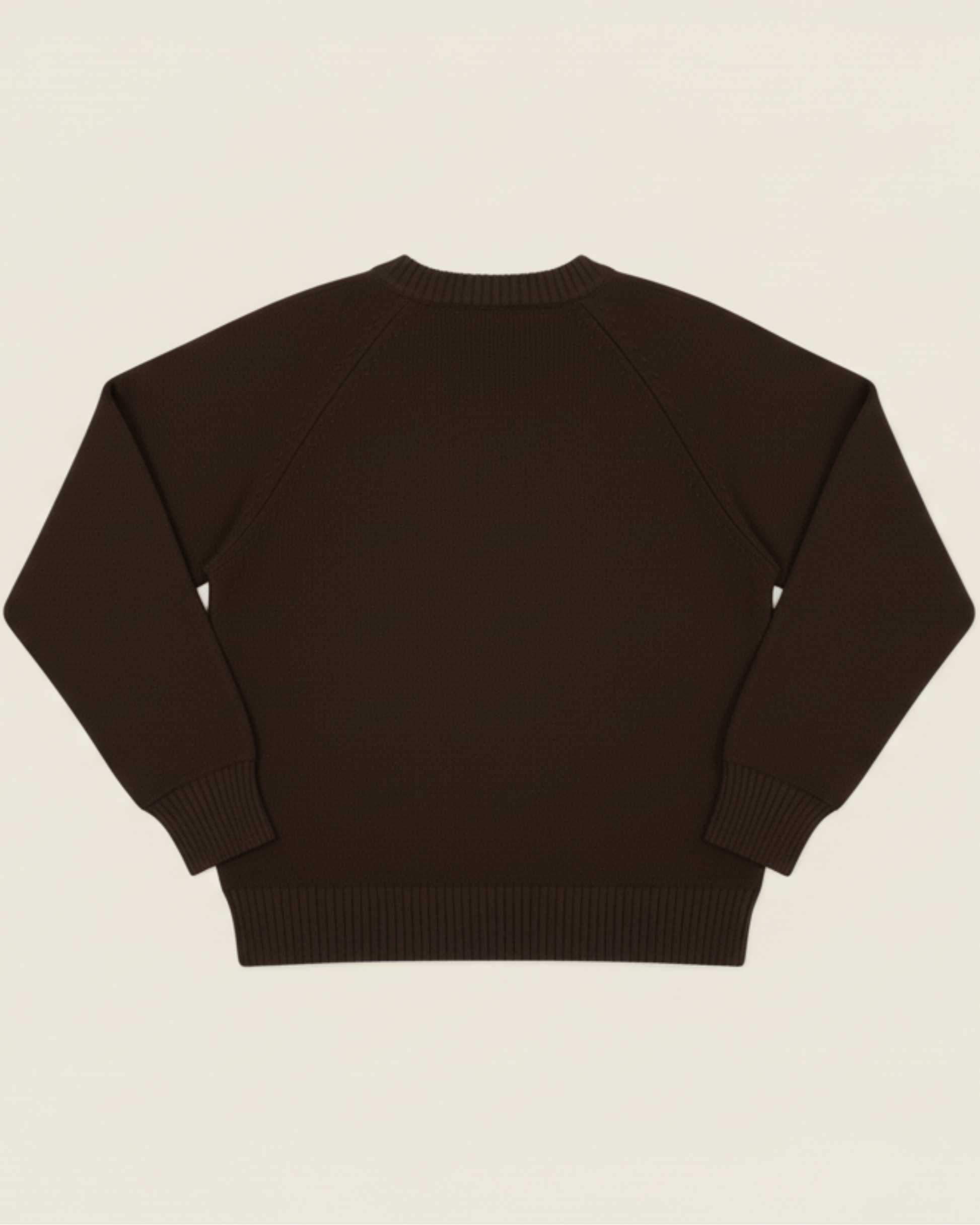 Sweater Wool Solid Crew Neck 100%Wool.