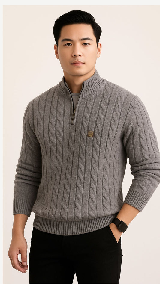 Wool Quarter-Zip Jumper