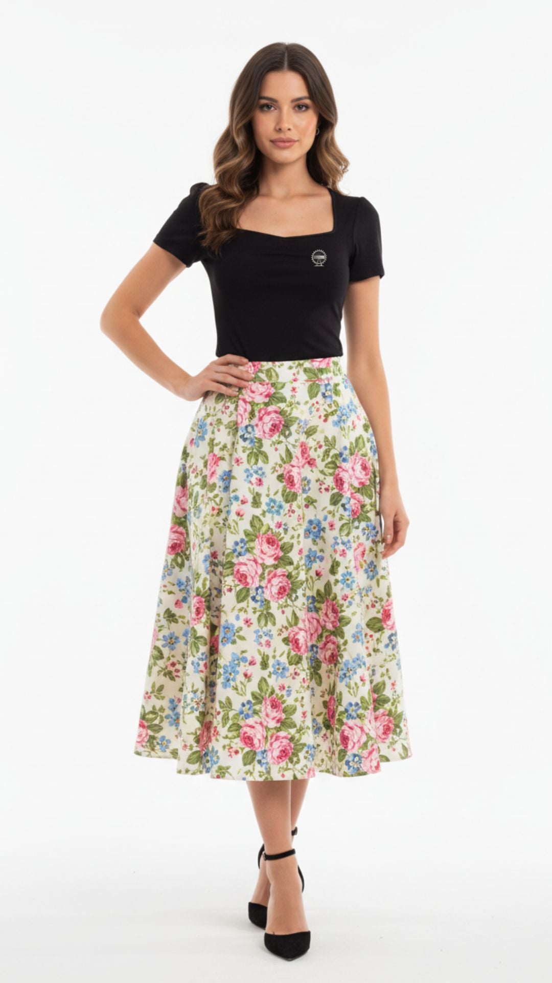 Sweetheart Neck Short Sleeve top Sustainable