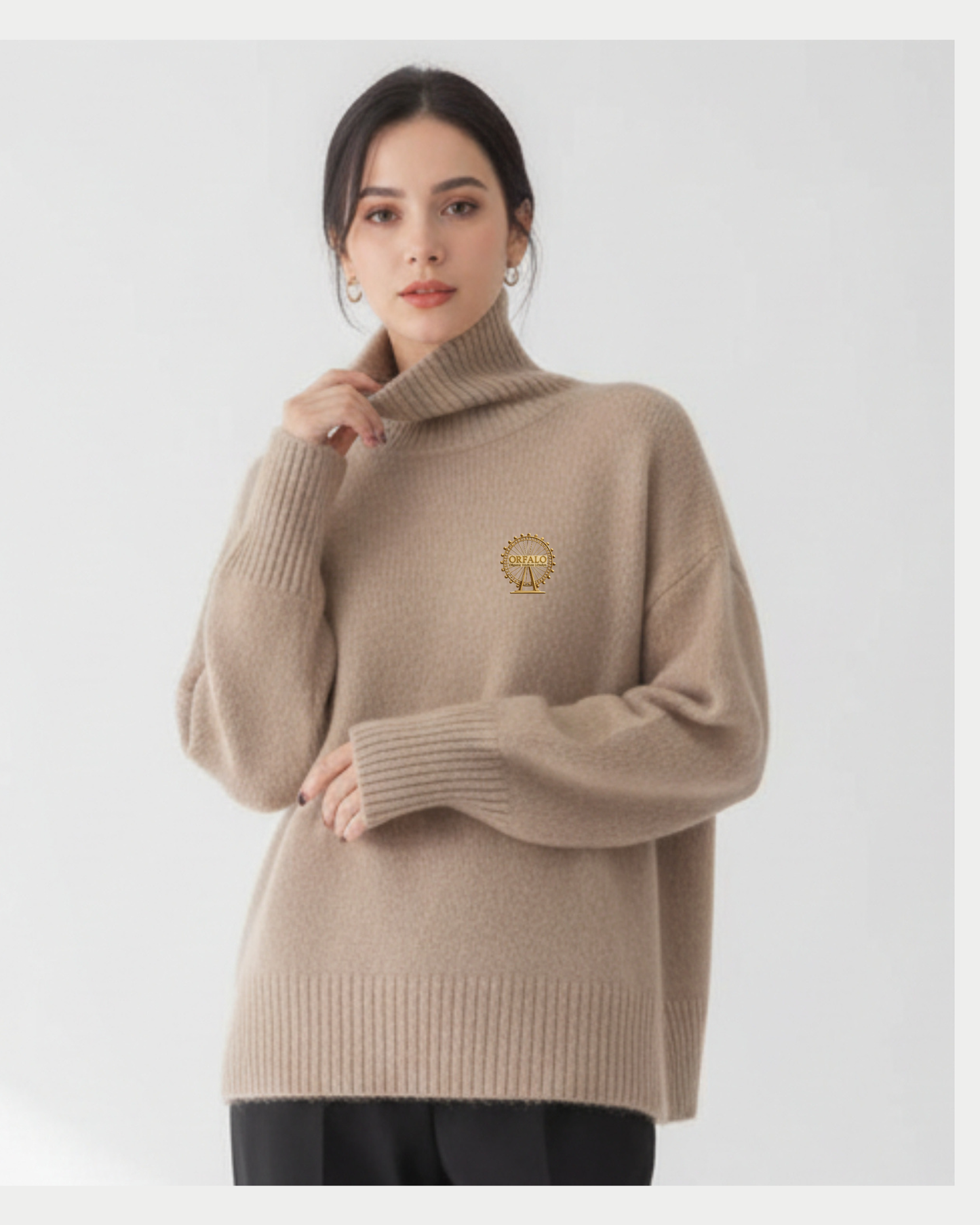 Pure Cashmere Turtleneck Sweater