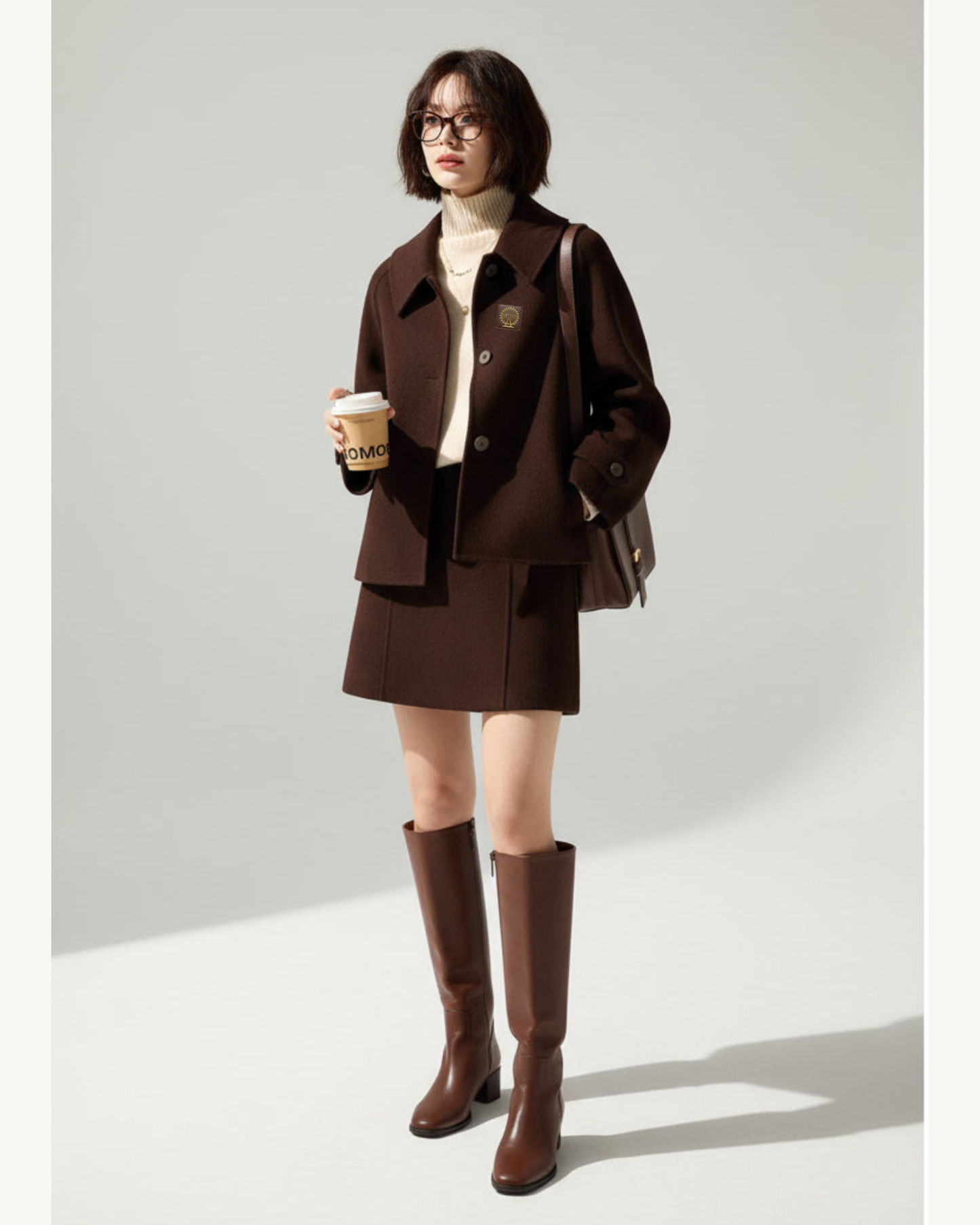 Pure Wool Coat, Short Woman Jacket