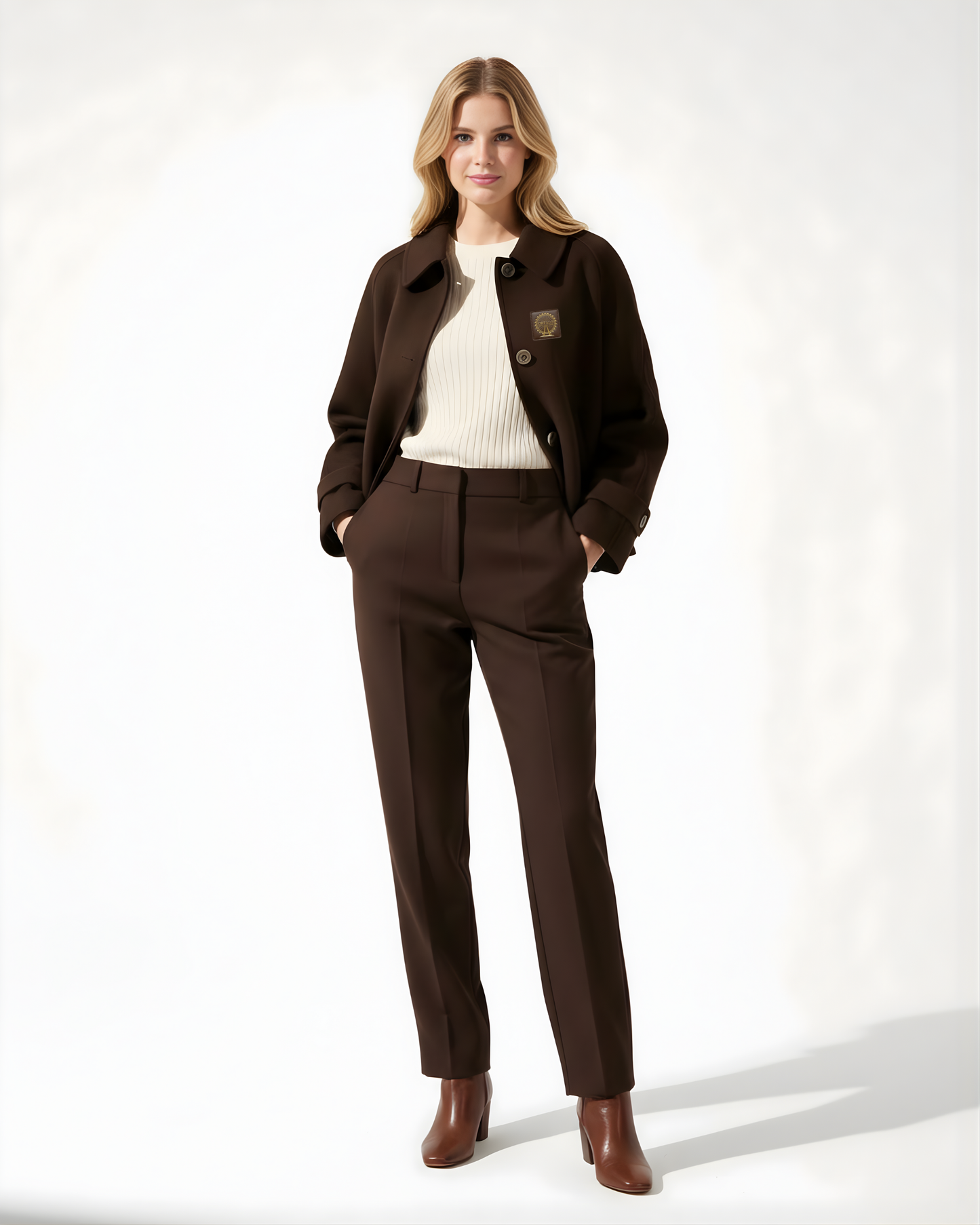 Pure Wool Coat, Short Woman Jacket