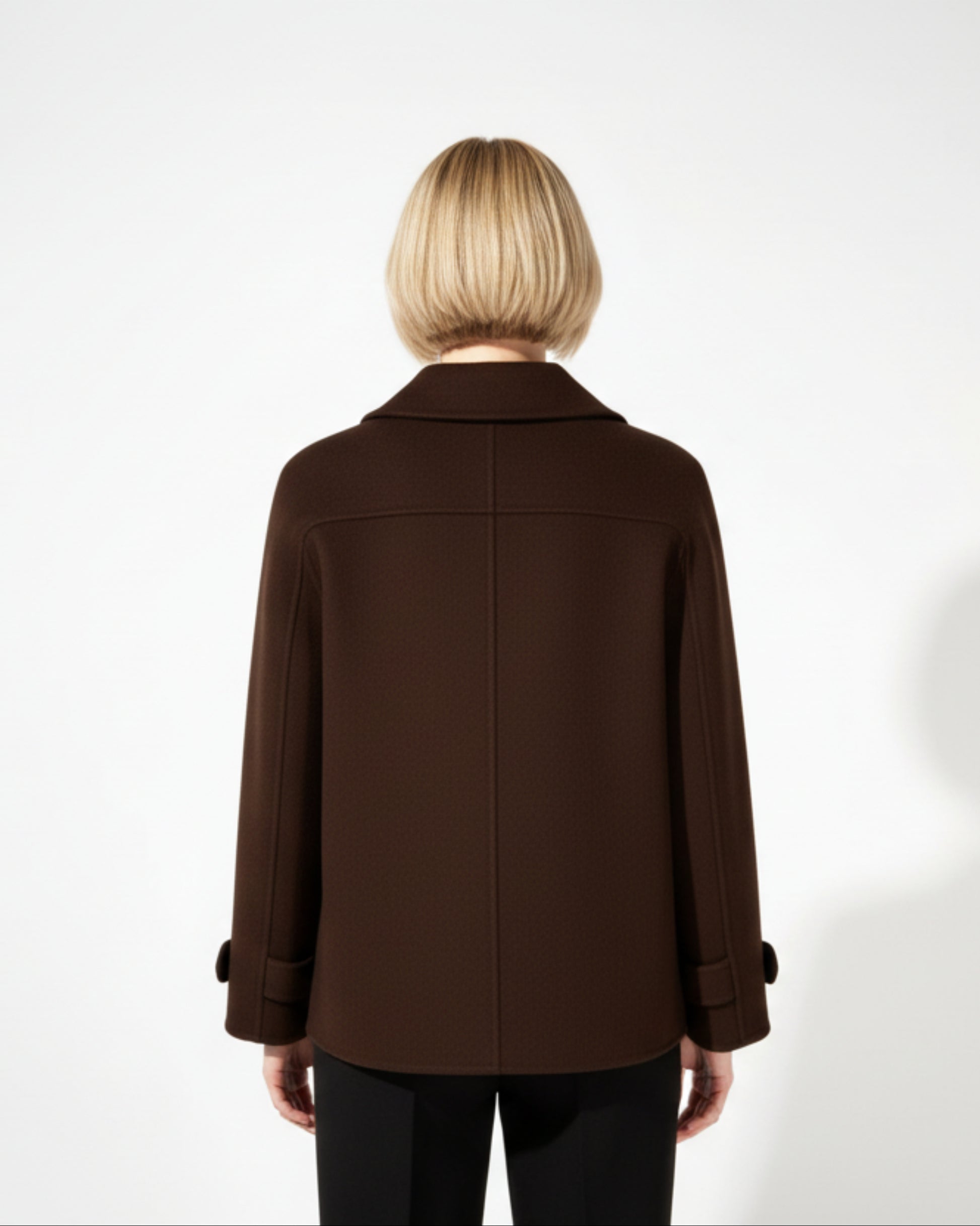 Pure Wool Coat, Short Woman Jacket