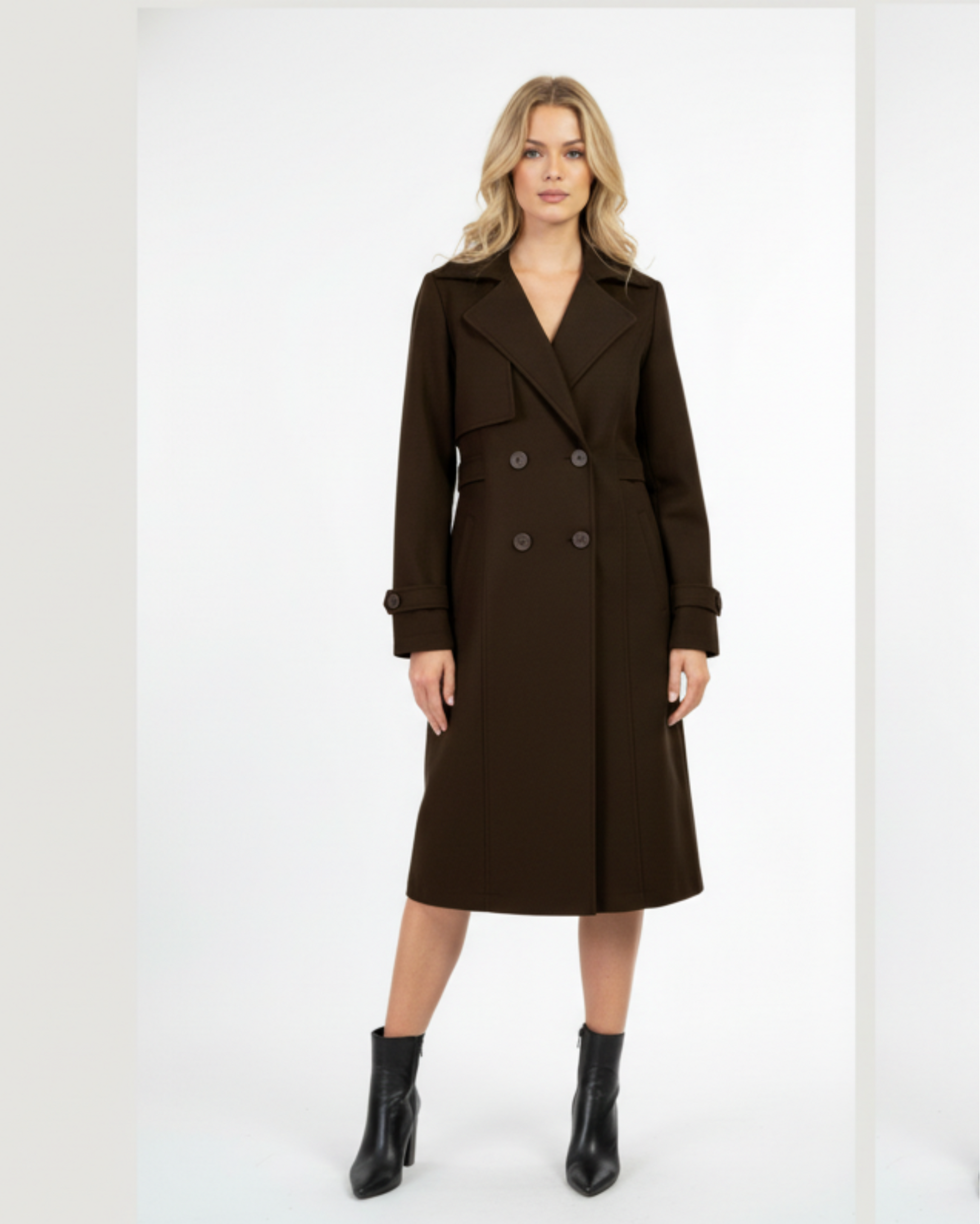 Long warm coat 100% Organic cotton. GOT Certified.